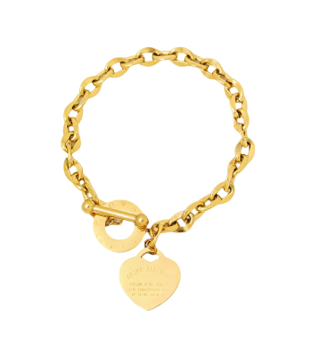 Cosmic Heart Bracelet with 3D heart charm and OT clasp