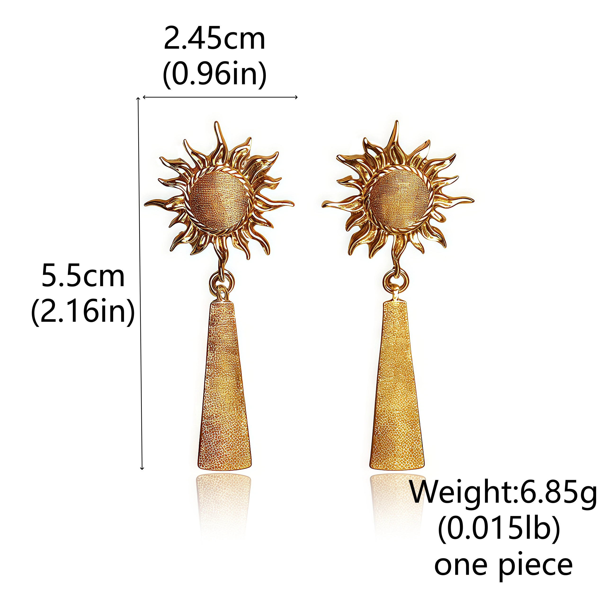 Cosmic Radiance Sun Tassel Earrings-size chart Cosmic Radiance Sun Tassel Earrings-size chart