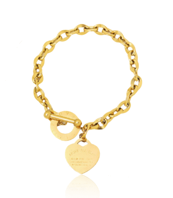 Cosmic Heart Bracelet with 3D heart charm and OT clasp