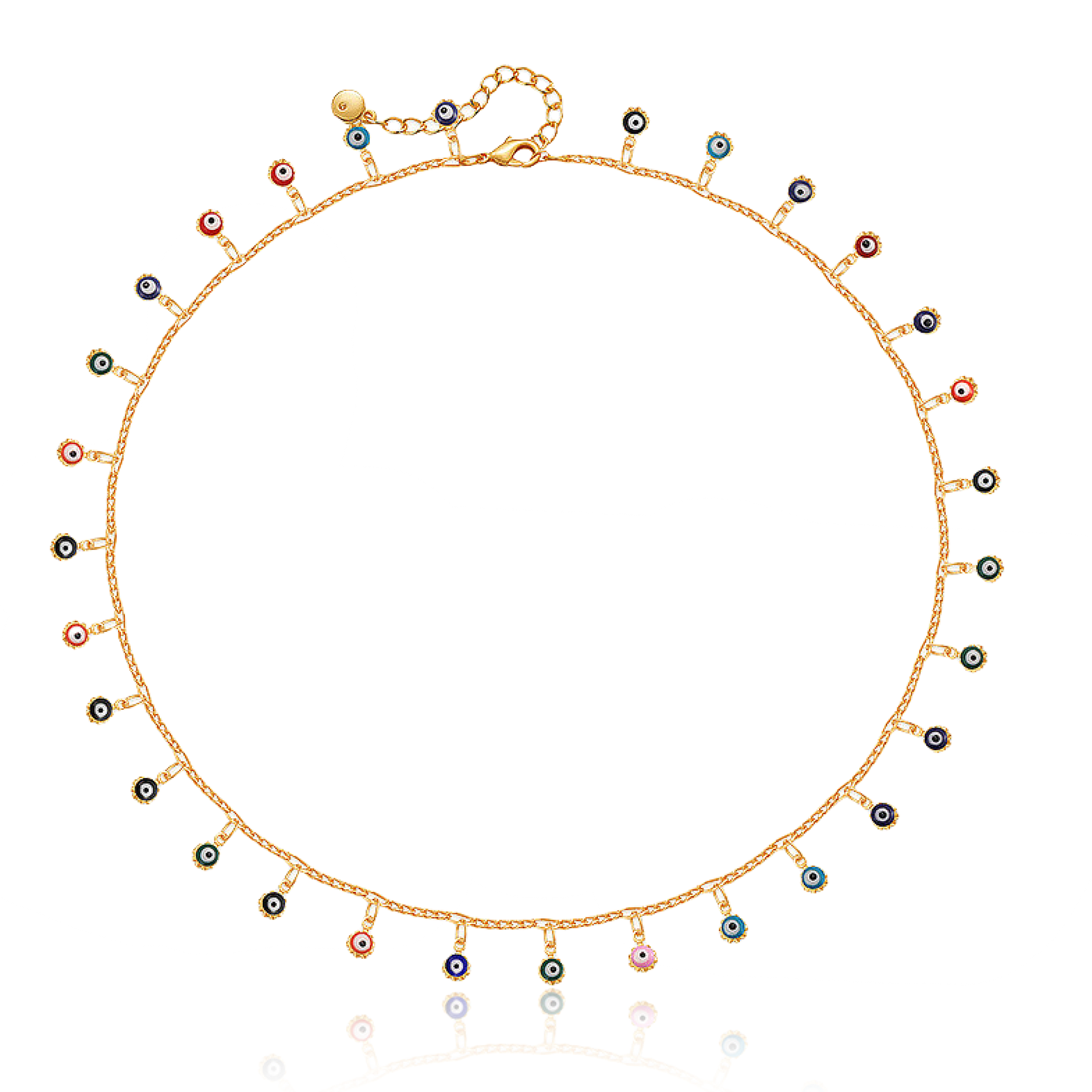 Cosmic Eyes - Mixed Color Small Sun Energy Necklace-main view Cosmic Eyes - Mixed Color Small Sun Energy Necklace in white background