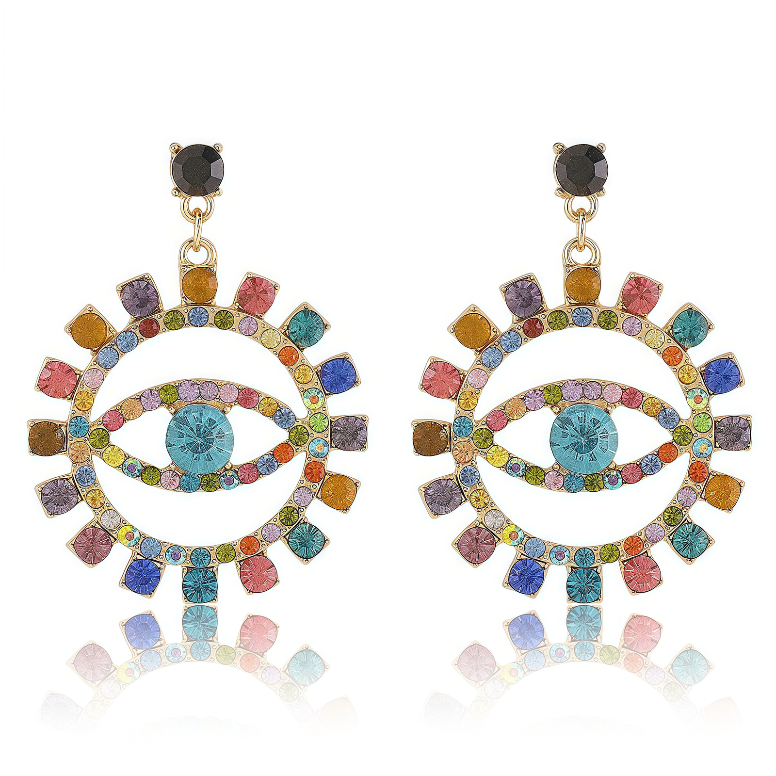 Cosmic Energy Diamond Earrings – Mystic Guardian – Main View Cosmic Energy Diamond Earrings in mixed