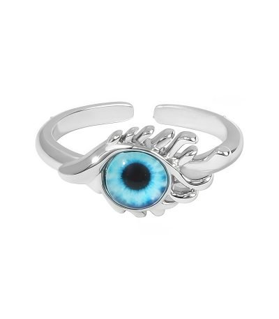 Cosmic Eye Ring gold adjustable band with galaxy gemstone – spiritual energy jewelry