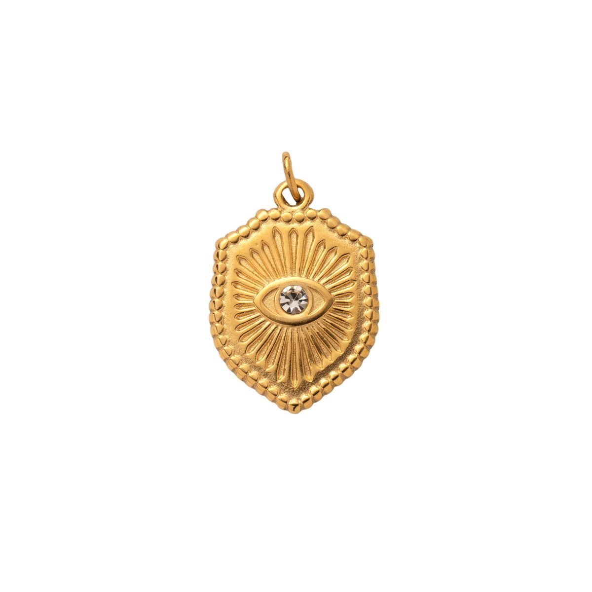 Evil eye charm for protection and awareness on customizable bracelet