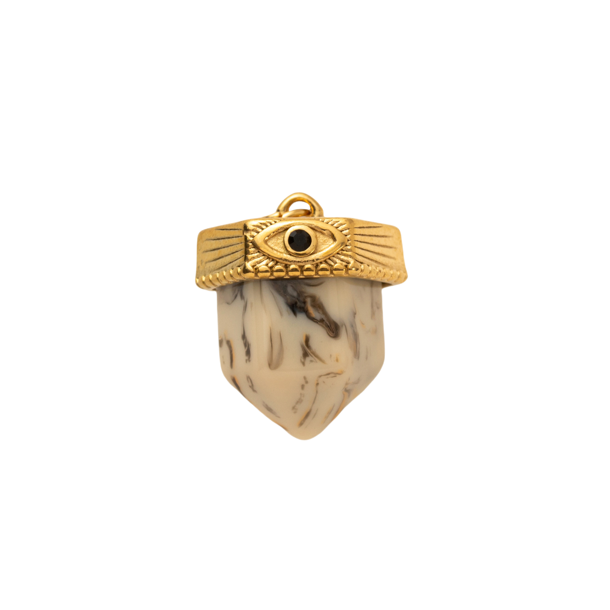 Spotted stone charm with earthy energy for DIY cosmic energy bracelet