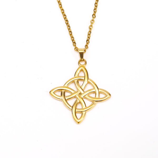 Retro Personalized Openwork Celtic Knot Pendant