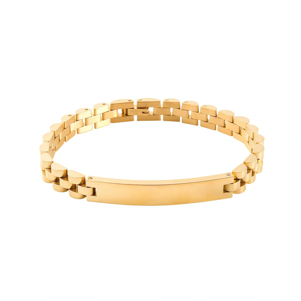 Eternal Energy Steel Bracelet with Locking Clasp-gold