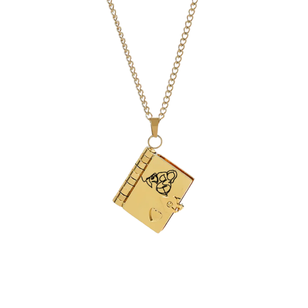 Family Love-The Most Beautiful Chapter Book Necklace-For granddaughter-hung-main view