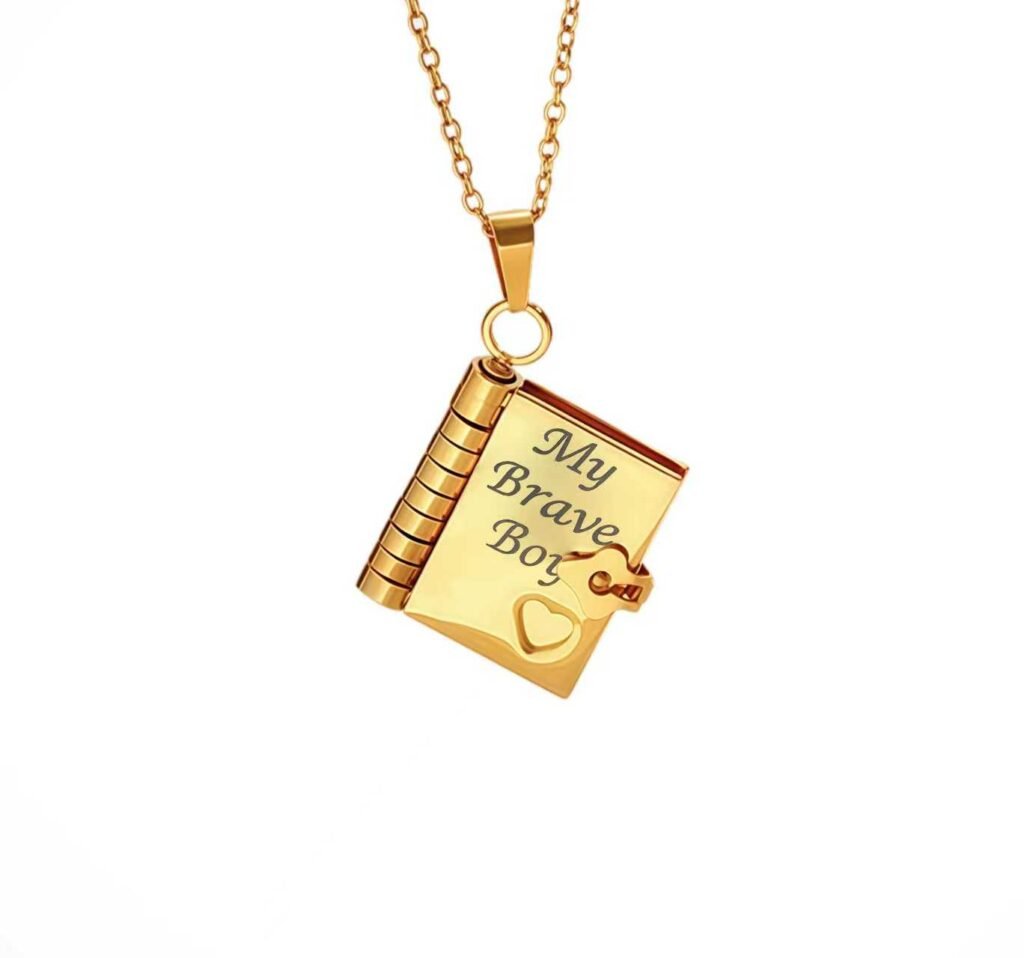 Family Love-The Most Beautiful Chapter Book Necklace-For grandson-Gold