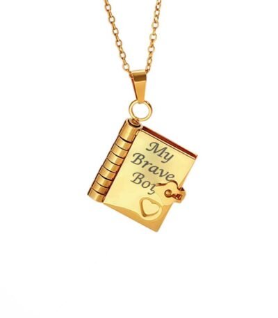 Family Love-The Most Beautiful Chapter Book Necklace-For grandson-Gold