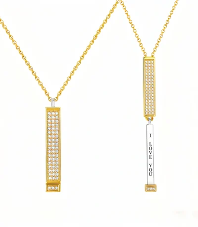 I LOVE YOU - Double-Layer Diamond-Studded Necklace