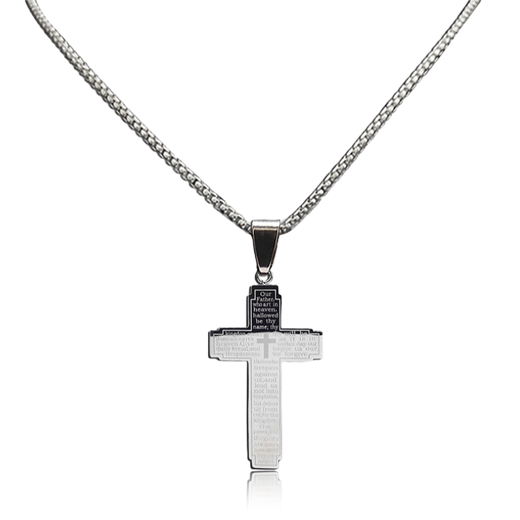 Lord's Prayer Necklace-steel