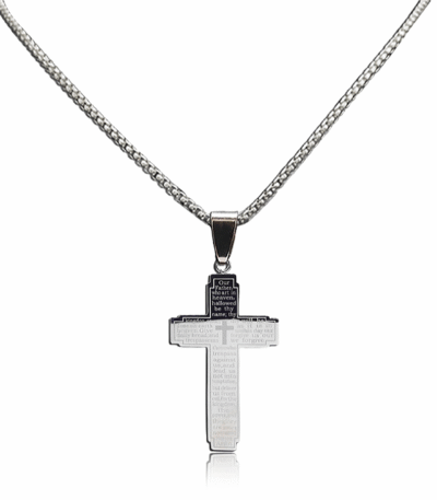 Lord's Prayer Necklace-steel