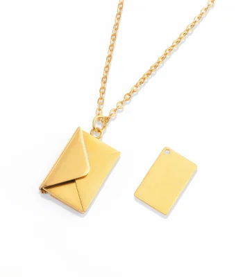 Love Letter — Customizable Envelope Pendant Necklace