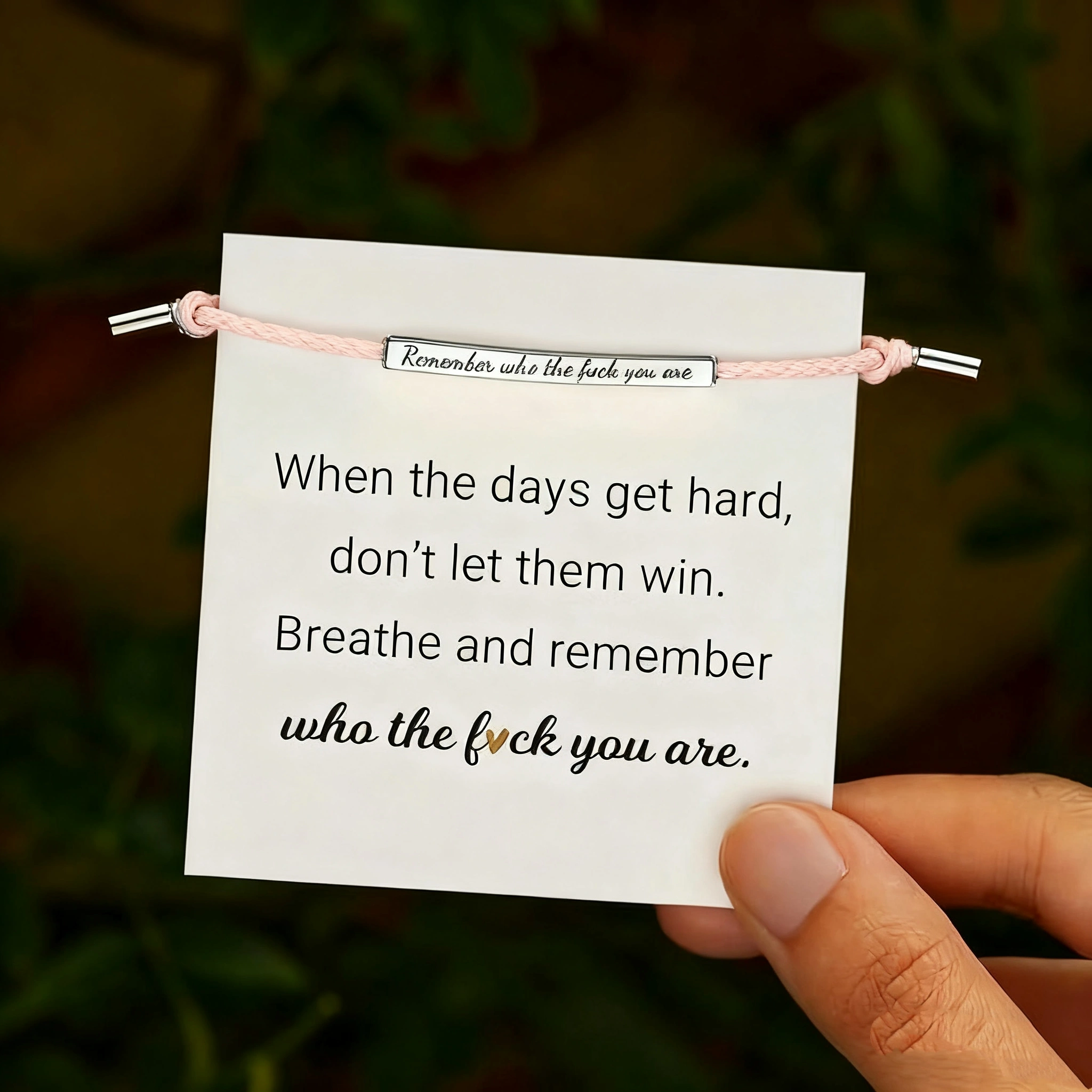 Motivational Bracelet——Remember Who The F You Are -show view Motivational Bracelet——Remember Who The F You Are -show view