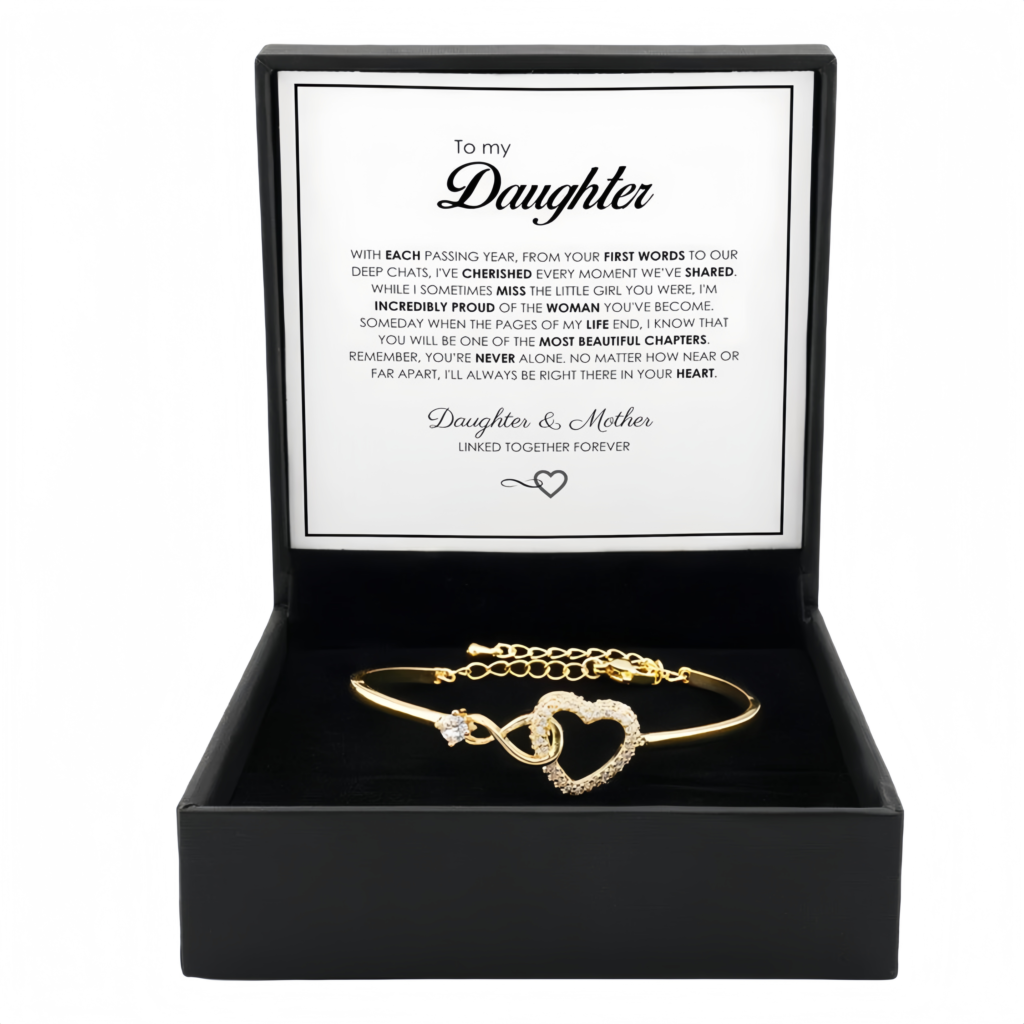 To My Daughter—The Eternal Love Bracelet-Gold