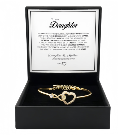 To My Daughter—The Eternal Love Bracelet-Gold