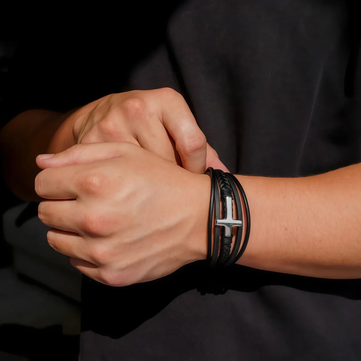 To My Grandson - The Courage Guardian Bracelet-model