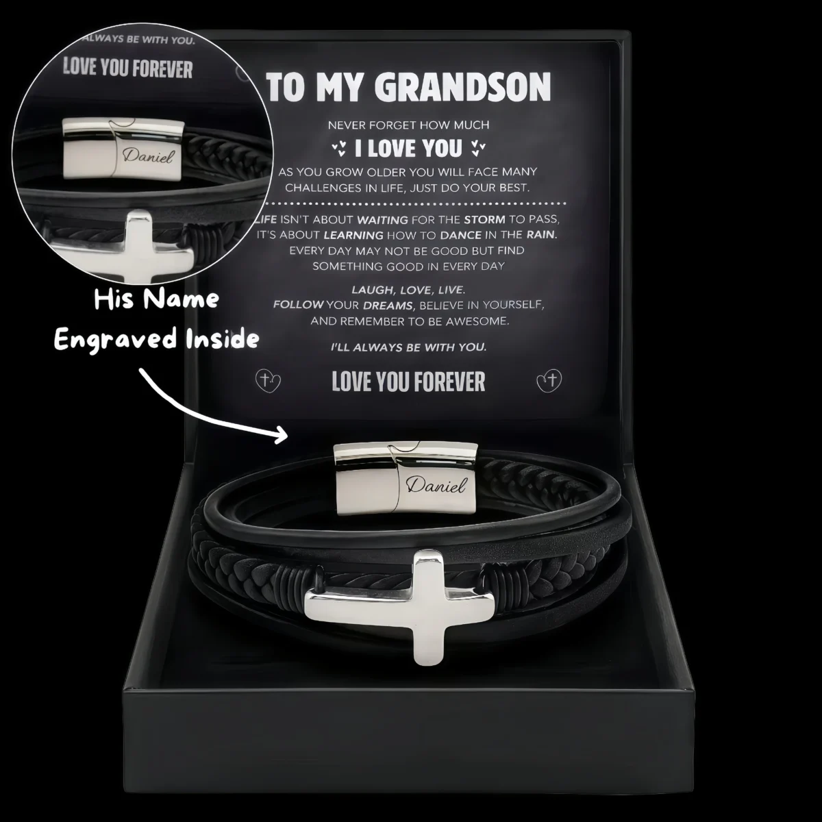 To My Grandson - The Courage Guardian Bracelet-show view