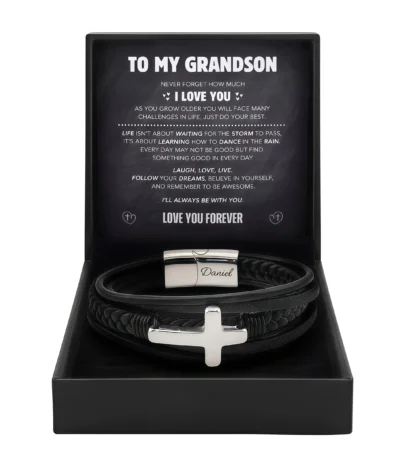 To My Grandson - The Courage Guardian Bracelet-silver