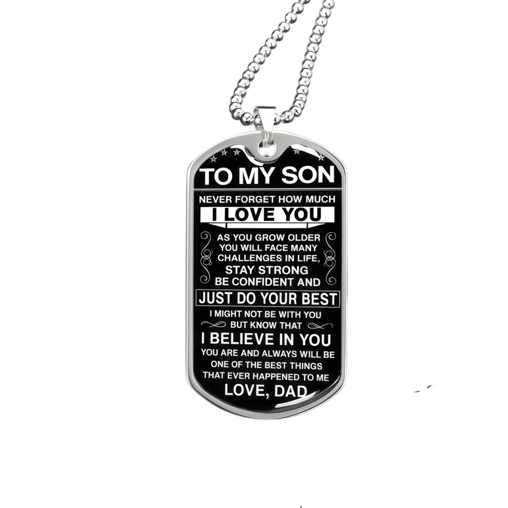 To My Son—Never Forget Me Forever Love Necklace