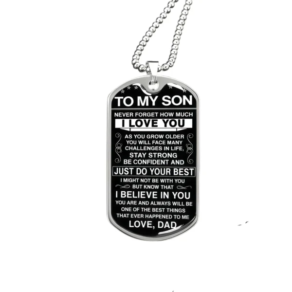 To My Son—Never Forget Me Forever Love Necklace