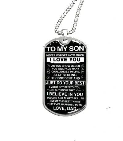 To My Son—Never Forget Me Forever Love Necklace