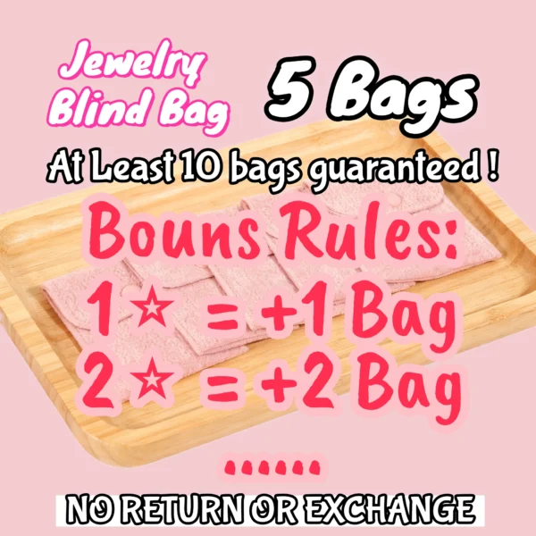 5 bags of titanium steel jewelry items