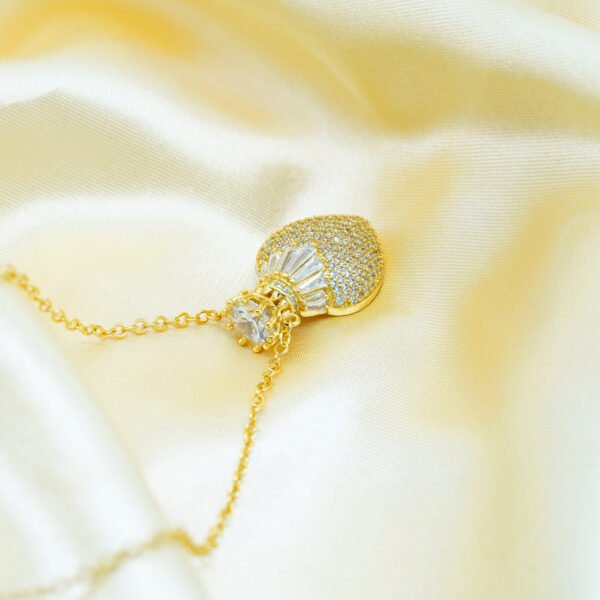 Pave Crown Heart Necklace