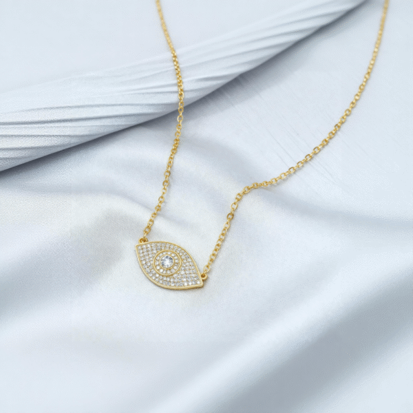 Pave Evil Eye Necklace